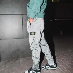 Штани джогери Stone Island Nylon 1:1 оригінал з манжетами преміум якість чоловічі