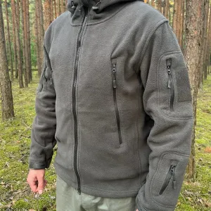 Фліска з капюшоном чоловіча графіт флисовая флиска флісова кофта с