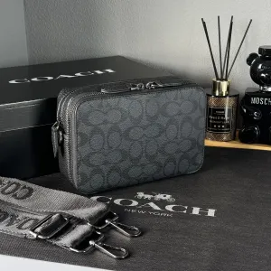 Чоловіча сумка Coach мужская сумка барсетка мессенджер бананка клатч через плечо