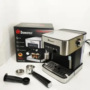 Кавоварка Domotec MS-136: 850 Вт, 15 бар, сенсорна панель, регулювання пари, попереднє підігрівання чашок кофе машина