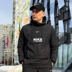 Чоловіча анорак-куртка Nike Running l Вітровка Найк l Люкс якість