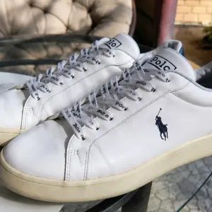 Оригінальні чоловічі кеди Polo Ralph Lauren шкіряні білі, EU 43
