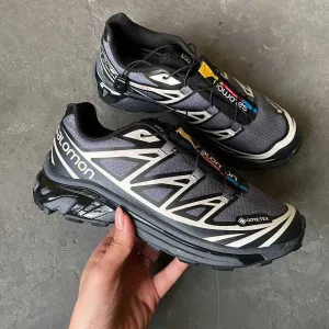 (БЕЗ ПЕРЕДОПЛАТИ)Salomon XT-6 Gore-Tex Black Grey White Соломони ХТ-6