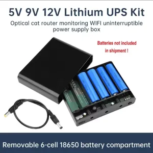 Дбж UPS 18600mah  безперебійник для роутера камери  6 батарейок 18650