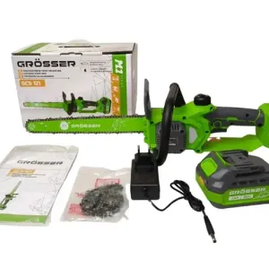 Акумуляторна безщіткова ланцюгова пила Grosser GCS 121