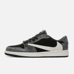 Мужские кроссовки Nike Air Jordan 1 Retro Low Travis Scott Silver
