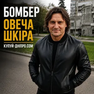 Куртка бомбер натуральна шкіра овеча 46-56