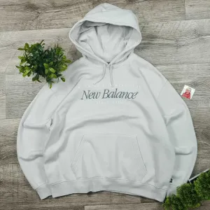 [L] NEW BALANCE широке худі оригінальне бавовна нові коллекції біле