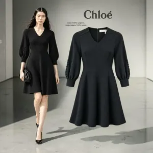Chloé шерстяное платье миди , оригинал .