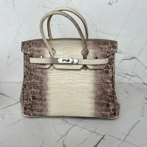 Сумка Hermes Birkin 30 himalaya крокодил натуральна шкіра , Ермес Біркін гімалая, Эрмес биркин гималая crocodile