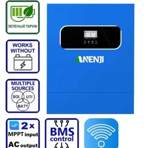 Anenji 11 KW 48V Wi-Fi Гібридний інвертор сонячний ANJ-HHS-11000W-48V