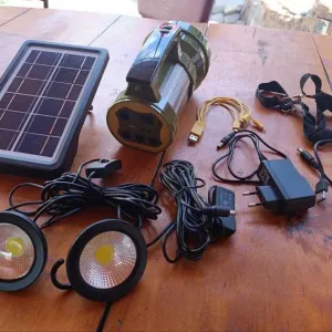 Набір освітлення 10W (24+1Led) батарея 4V 7.5Ah + Лампи світлодіодні 2шт 5V 3W (сонячна панель)