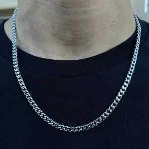 Серебряная Цепочка Ланцюжок на шею из нержавеющей стали Мужская