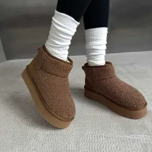 Уггі UGG Ultra Mini Platform Teddy Chestnut premium угги