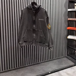 Зіп-худі Balenciaga сіре чоловіче зіп-худі баленсіага сіре чоловіче
