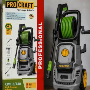 Мийка високого тиску Procraft CW1.8/140 1800 Вт 140 бар | Пінник 600 мл, турбофреза, шланг 6 м, самовсмоктування