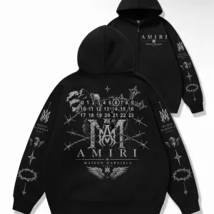 Зип худи Amiri  Custom Logo унисекс черные амири кофта толстовка лонгсвлив New Model