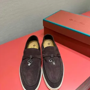 36-41 Коричневые лоферы Loro Piana Summer лофери Лоро Пиана коричневі