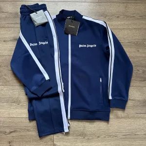 НОВИЙ Костюм Palm Angels Dark Blue | Зипка Пальменджилс палм штани/світшот