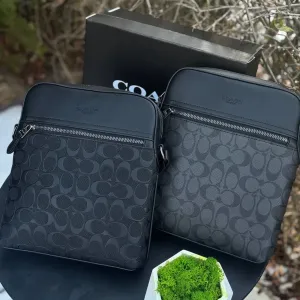 Сумка Coach New York через плечо черная мужская барсетка Коач Коуч