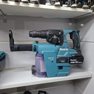 Makita DHR 243 + DX 07 акумуляторний безщітковий перфоратор з пилососом Макіта оригінал