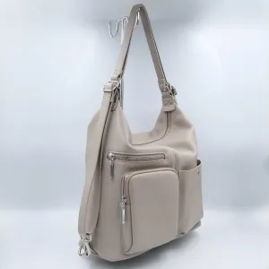 Сумка жіноча шкіряна leather 900121 light gray Сумка женская кожаная светлая