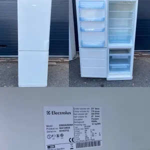 Білий Холодильник Electrolux, висота 175 см, двокомпресорний, крапельне охолодження, виробник Швеція!