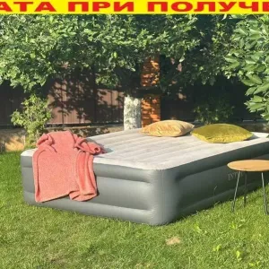 ‼️ Надувне двоспальне ліжко матрац розкладушка ламзак. Кровать надувая