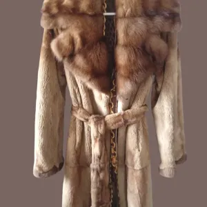 Saga furs. Ог 104см. Норковая шуба с соболем.