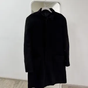 Ermenegildo Zegna Mens Cashmere/Wool Black OverCoat Jacket
