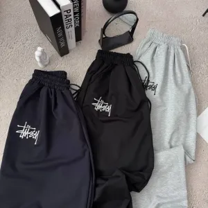 Спортивні штани оверсайз з вишитим логотипом Stussi, Стуси Oversize