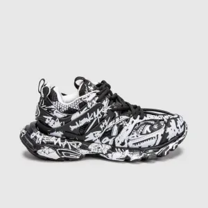 Кросівки Balenciaga Track Graffiti Black/White premium | Кроссовки жіночі чоловічі
