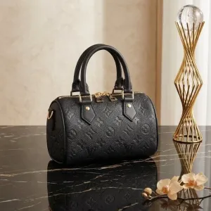 Брендова жіноча сумка Louis Vuitton Nano Speedy monogram з ручками та ремінем через плече