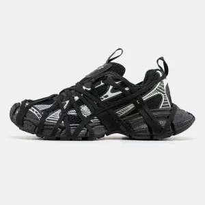 Кросівки Balenciaga 3XL Extreme Lace Black/Silver premium | Кроссовки жіночі