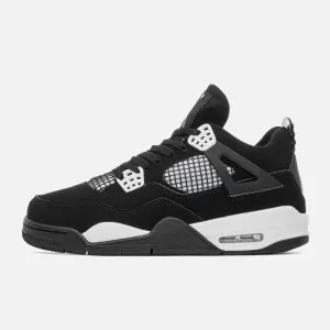 Мужские кроссовки Nike Air Jordan 4 Retro Black-White. 41-45