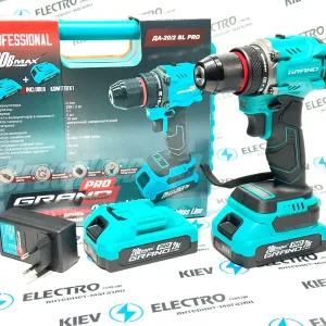 АКЦИЯ ! Шуруповерт Grand ДА-20/2 BL PRO BRUSHLESS (Посадка под макиту)
