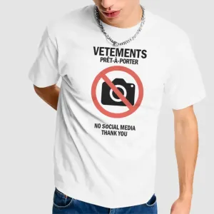 Мужские футбокли Vetements Antisocial унисекс черные белые
