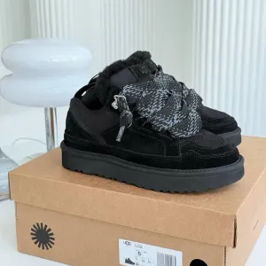 Ugg Lowmel Black жіночі уггі ловмел чорні на овчині теплі зимові черевики ugg