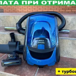 Пилосос безмішковий + турбощітка. 3700ватт. Колбовий. Німеччина.