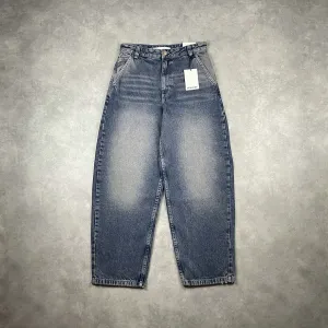 Джинси BERSHKA Skater Fit Жіночі Широкі Мішкуваті Скейтерські Сині На Осінь Нові