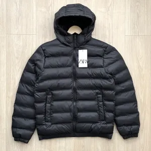 Чоловіча Ветровка ZARA Куртка на Осінь Оригінал Новая Мужская Черная Padded Jacket