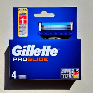 4 шт Змінні касети Gillette Fusion ProGlide (вир. Німеччина), картриджі леза - 100% оригінал