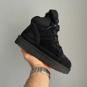 Уггі UGG Lowmel High Sneaker Black premium угги повністю натуральні