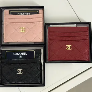 Кардхолдер Chanel із натуральної шкіри | Компактний гаманець для карт
