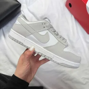 Кросівки Nike SB Dunk Low Grey White жіночі сірі з білим Найк Данк шкіряні демісезонні | Женские кроссовки Данки серые кеды кожаные 36 37 38 39 40