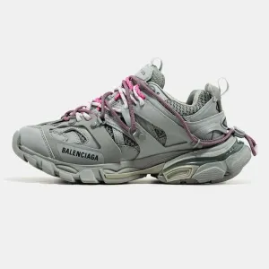 Кросівки Balenciaga Track Trail Laces Grey/Pink (Люкс якість) | Кроссовки жіночі