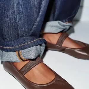 Шкіряні балетки Zara розмір 39