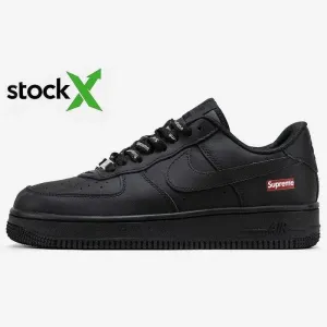 Мужские кроссовки Nike Air Force 1 '07 Supreme "Black" 40-45