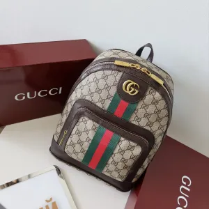 Рюкзачок жіночий Gucci шкіряний натуральна шкіра рюкзак женский гуччи GG сумка купить