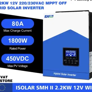 Наявність! Топовий гібридний інвертор 12v 2.2kw Easun SMHII  2.2k WiFi